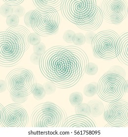 Seamless abstract pattern in modern style with spiral elements. Vector background for wrapping paper, wallpaper, fabrics, design. interior design, business cards, posters and banners.