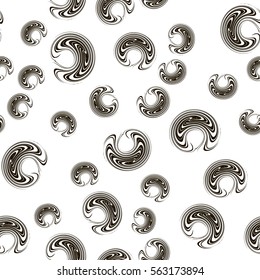 Seamless abstract pattern in modern style with spiral elements. Vector background for wrapping paper, wallpaper, fabrics, design. interior design, business cards, posters and banners