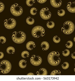 Seamless abstract pattern in modern style with spiral elements. Vector background for wrapping paper, wallpaper, fabrics, design. interior design, business cards, posters and banners