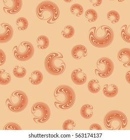 Seamless abstract pattern in modern style with spiral elements. Vector background for wrapping paper, wallpaper, fabrics, design. interior design, business cards, posters and banners.
