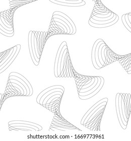 Seamless abstract pattern. Monochrome print for textiles and paper. Vector illustration.