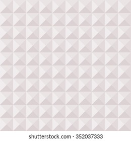 Seamless abstract pattern as a mosaic of squares and triangles inside a light pale brown beige color scheme.