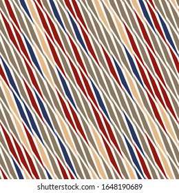 Seamless abstract pattern with multicolored diagonal strokes.
