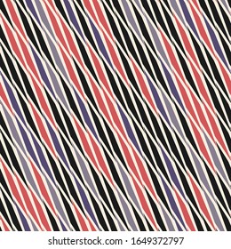 Seamless abstract pattern with multicolored diagonal strokes.
