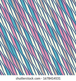 Seamless abstract pattern with multicolored diagonal strokes.
