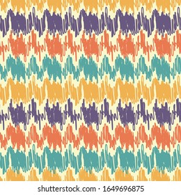 Seamless abstract pattern with multicolored stripes.
