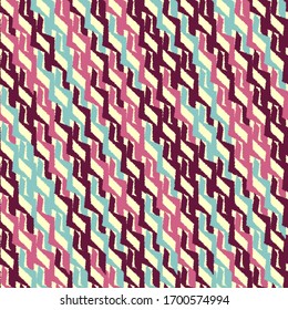 Seamless abstract pattern with multicolored stripes.
