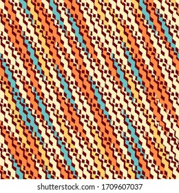 Seamless abstract pattern with multicolored stripes.

