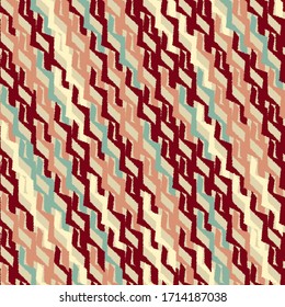 Seamless abstract pattern with multicolored stripes.
