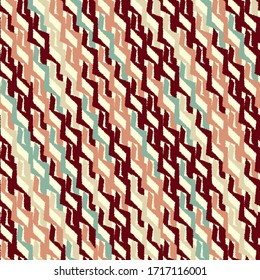 Seamless abstract pattern with multicolored stripes.
