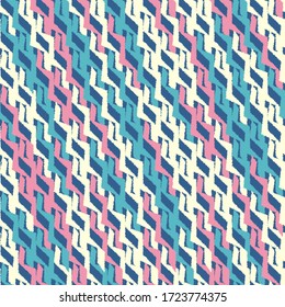 Seamless abstract pattern with multicolored stripes.
