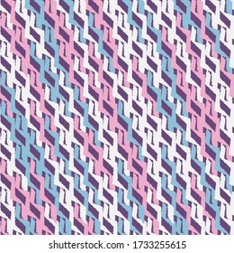 Seamless abstract pattern with multicolored stripes.
