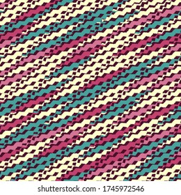 Seamless abstract pattern with multicolored stripes.
