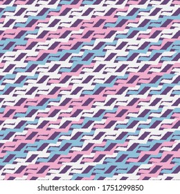 Seamless abstract pattern with multicolored stripes.
