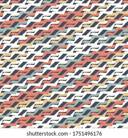 Seamless abstract pattern with multicolored stripes.

