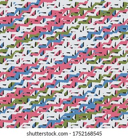 Seamless abstract pattern with multicolored stripes.
