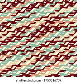 Seamless abstract pattern with multicolored stripes.

