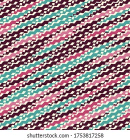 Seamless abstract pattern with multicolored stripes.
