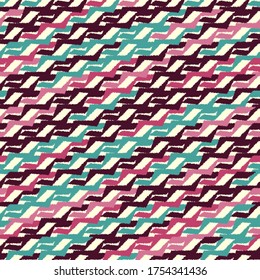 Seamless abstract pattern with multicolored stripes.
