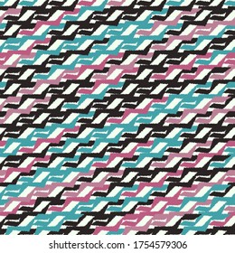 Seamless abstract pattern with multicolored stripes.
