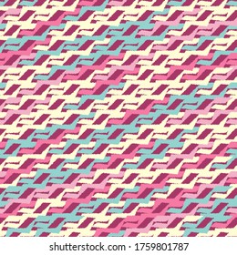 Seamless abstract pattern with multicolored stripes.
