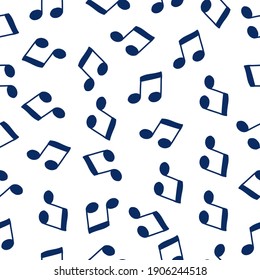 Seamless abstract pattern with music symbols. Vector illustration