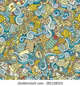 Seamless abstract pattern nautical and marine background