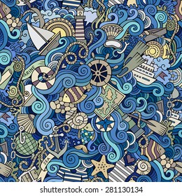Seamless abstract pattern nautical and marine background