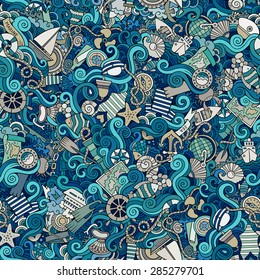 Seamless abstract pattern nautical and marine background