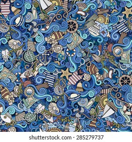 Seamless abstract pattern nautical and marine background