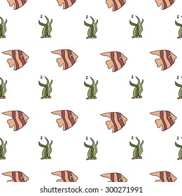 Seamless abstract pattern nautical and marine background.