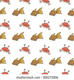 Seamless abstract pattern nautical and marine background.