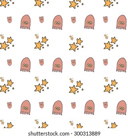 Seamless abstract pattern nautical and marine background.