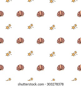 Seamless abstract pattern nautical and marine background.