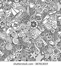 Seamless abstract pattern nautical and marine background