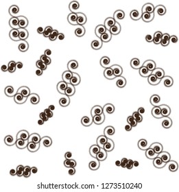 Seamless abstract pattern. No background. Vector graphics.