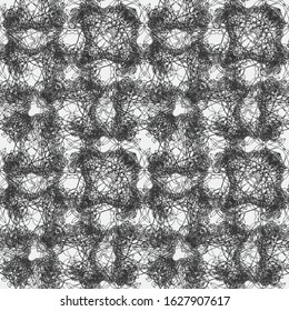 Seamless abstract pattern.Art Nouveau and art Deco pattern. Imitation lace.Black lace on white background.Black and white graphics.For design and decoration of fabric, paper, Wallpaper and packaging.