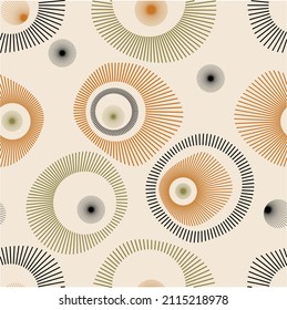 Seamless abstract pattern on beige. Vector Illustration.
