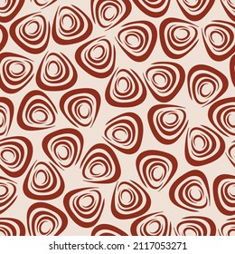 Seamless abstract pattern on beige. Vector Illustration.