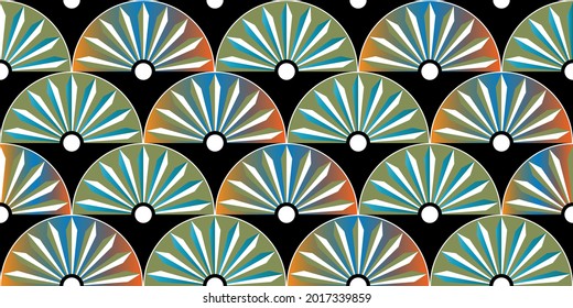 Seamless abstract pattern on a black. Vector Illustration.