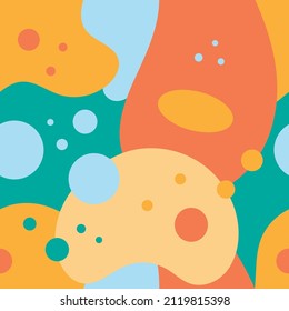 Seamless abstract pattern on green background.Vector image. Graphic spotted ornament.