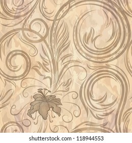 Seamless abstract pattern on grunge background