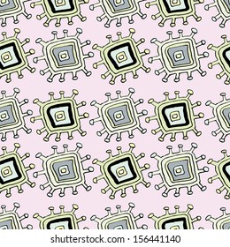 seamless abstract pattern on pink background