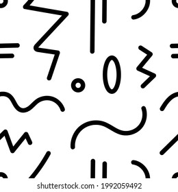 Patrón abstracto sin inconvenientes sobre el fondo blanco. Imagen del doodle vectorial. Ornamento geométrico gráfico.