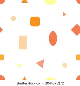 Seamless abstract pattern on white background. Vector simple print. Graphic geometric ornament.