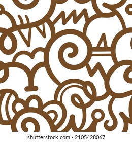 Patrón abstracto sin inconvenientes sobre el fondo blanco. Imagen del doodle vectorial. Papel de fondo lineal gráfico.