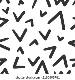 Seamless abstract pattern on white background. Vector doodle image. Graphic geometric ornament.