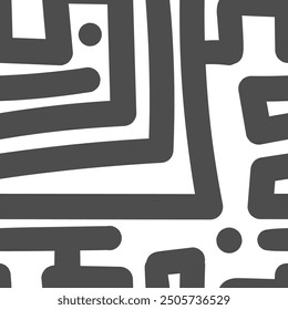 Seamless abstract pattern on white background. Vector doodle image. Graphic linear wallpaper.