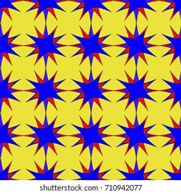 Seamless abstract pattern on the yellow background