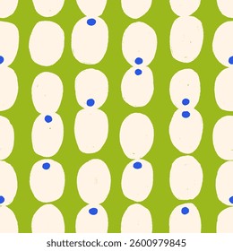 Seamless abstract pattern with organic doodle shapes. Endless texture design. Modern repeatable simple print for textile, fabric, wallpaper, wrapping paper. Stylish trendy flat vector illustration
